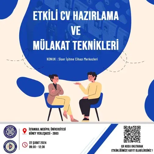CV HAZIRLAMA VE MÜLAKAT TEKNİKLERİ SEMİNERİ VERİLDİ etkinlik fotoğrafı 2